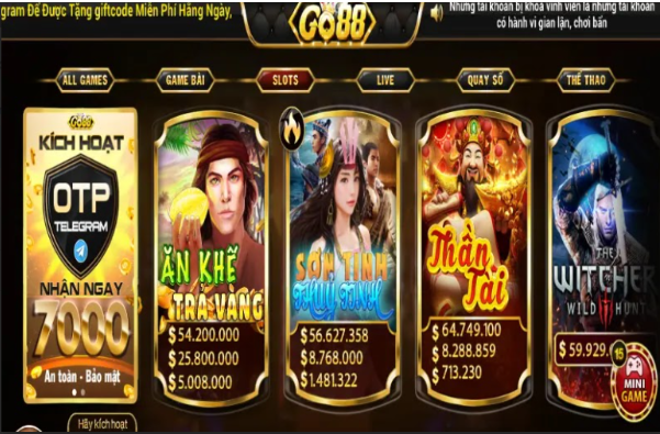 Top game hấp dẫn thú vị tại Go88